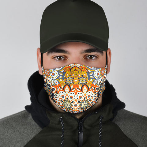 Floral Boho Mandalas P2 - Face Mask