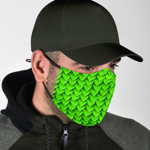 Fantasy Dragon Scales (Green) - Face Mask
